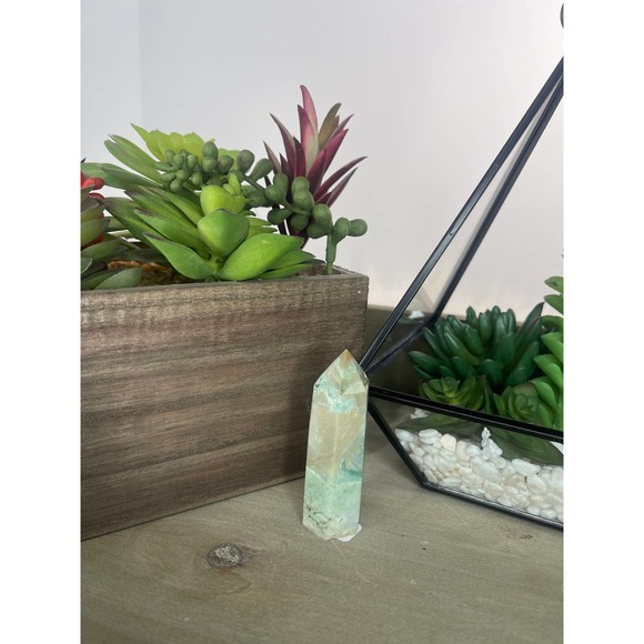 Phantom Fluorite Tower Polished Point Wand - Picture 4 of 10